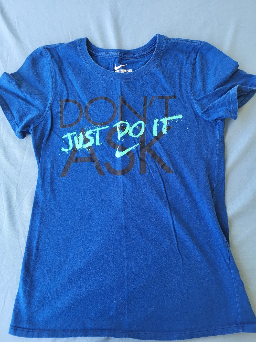 Nike Kids Royal Blue Graphic 'Don't Ask, Just Do It' Tee